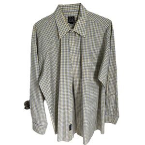 Jos. A. Bank Yellow and Blue Casual Button Down Shirt